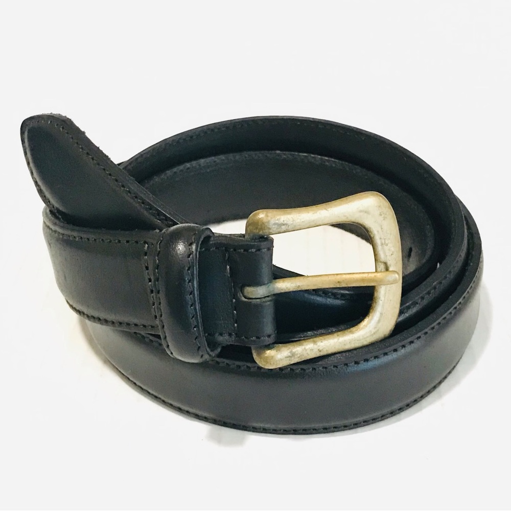 Roundtree & Yorke Mens Dress Belt Black Italian Full Grain Quality Leather Sz-44